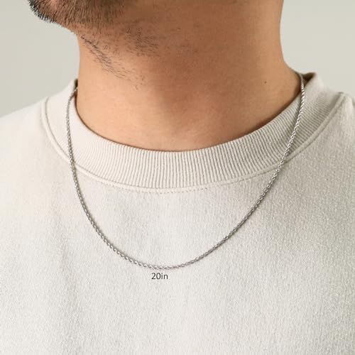 Nuragold 10k Real White Gold 2mm Rope Chain Diamond Cut Necklace (16"-30") Italian Jewelry for Men & Women2