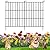 Decorative Garden Fence 19 Pack - 17 in (H) x 20.68 ft (L) No Dig Dog Animal Barrier Rabbit Fence Rustproof Metal Wire Panel Border, Animal Ground Stakes Fencing for Garden, Patio