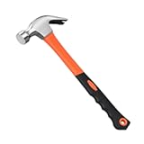 Claw Hammers&comma; 8 OZ Forged Steel Straight Rip Fiberglass Claw Hammer with Soft Non-Slip Handle for Driving & Pulling Out Nails