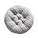 Vommpe - 1 coussin rond épais pour chaise de salle à manger, canapé, dossier de chaise Tabouret tatami Matériaux : coton et lin - Gris, Lin Coton, gris, 40 x 40 cm