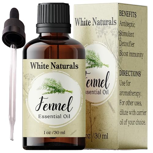 Organic Fennel Essential Oil for Digestion Sweet Fennel Seed Oil for Congestion Relief & Uplift Mood 100% Pure Undiluted Therapeutic Grade for Aromatherapy Glowing Skin Strengthened Hair 1oz