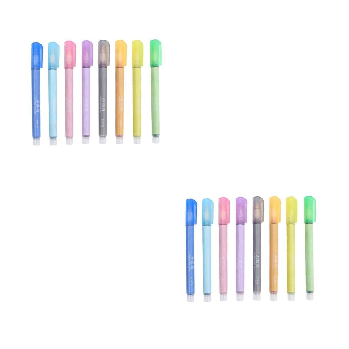2 Scatole Pennarelli Fluorescenti Contorno Colorati per Disegno e Cancelleria Linee Lisce e Impugnatura Ergonomica per Progetti Scolastici e Artigianato