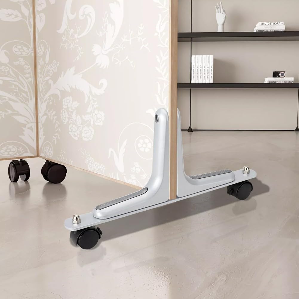 2Pcs Privacy Screen stand Piedi Titolare In Lega di Alluminio Schermi Privacy Divisore Partizione Ruota Mobile Per Hotel Home Office
