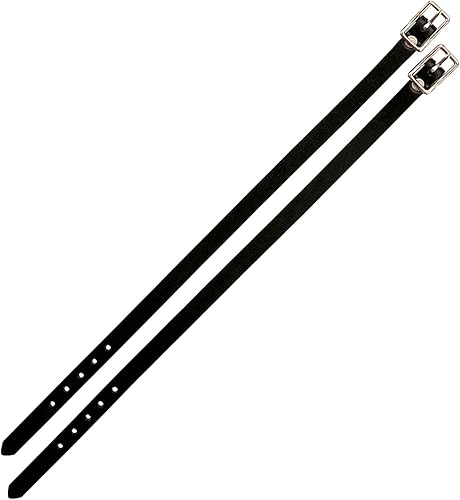 Weaver Leather Correas espolonas inglesas, negras, 1/2 x 16