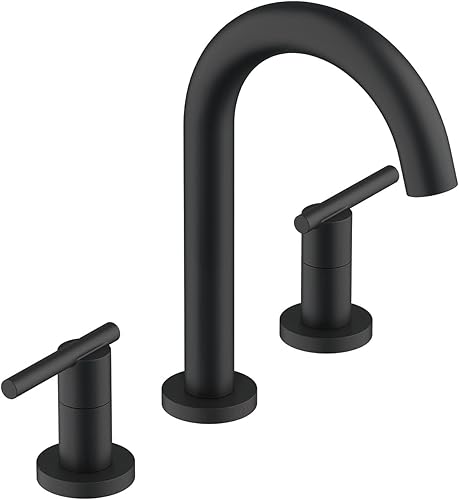 Parma Trim Line 2H Mini Grifo de Lavabo con Desagüe de toque de Metal 1.2gpm Negro Satinado