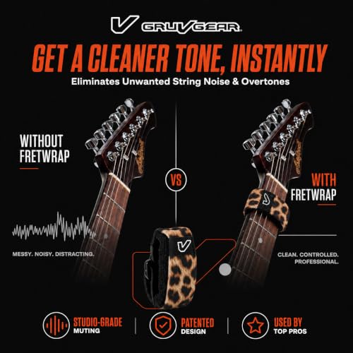 Image of Gruv Gear FretWraps Wild 'Leopard' String Muter 1-Pack , Small, Leopard Print