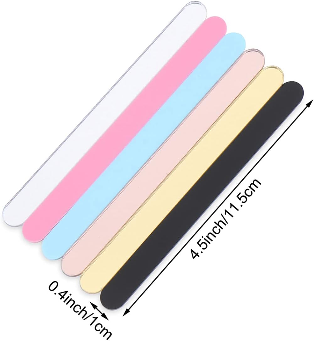 50 Pcs Acrylic Cakesicle Popsicle Sticks, Ice Cream Sticks Reusable Craft Sticks Lollipop Sticks for Homemade Candy Ice Cream, DIY Crafts, Home Party, Party Favor (Red)