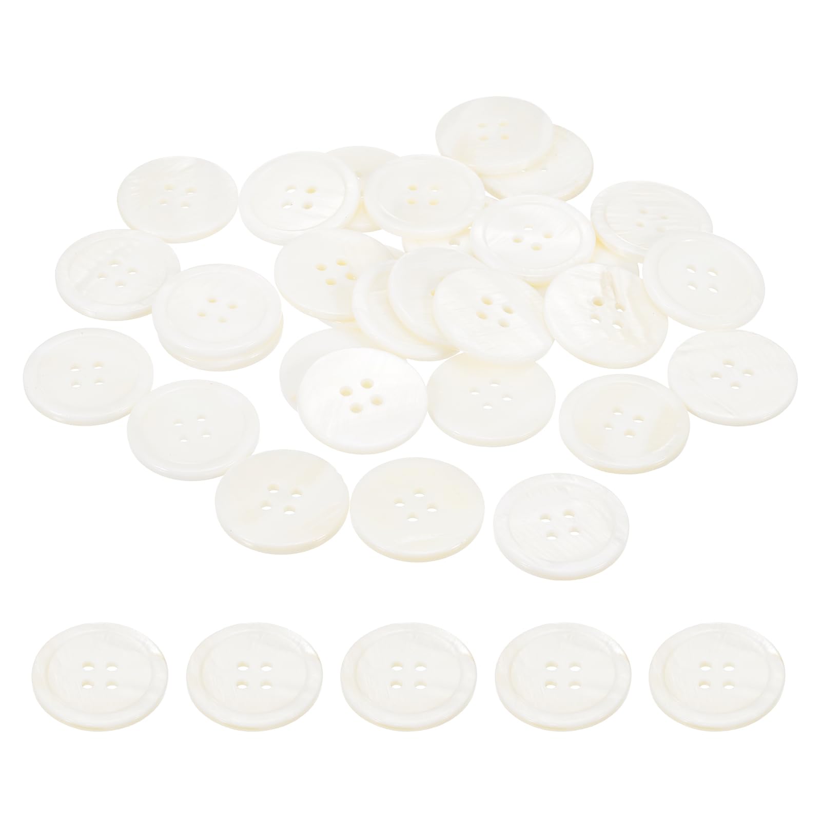 PATIKIL 30 Pcs 23mm Mother of Pearl Buttons