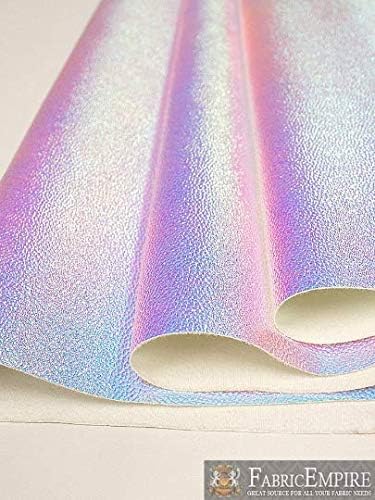 Miniatura 5 de Fabric Empire Tapicería de vinilo en relieve de piel holográfica brillante tela azul claro 54 pulgadas de ancho vendido por The Yard