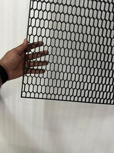 Image of Car Mesh Grill Big Mesh Grill Spoiler Bumper Vent ABS Plastic Racing Honeycomb Mesh Honeycomb Hole Hex-Grids Hex Mesh Grill Car Styling Air Intake Racing Grilles Auto Accessories