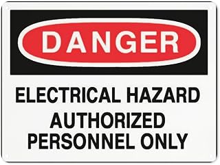 DANGER Electrical Hazard Auth Personnel Only,Warning Notice Traffic sign,Aluminum Metal Tin Sign Rust Free Fade Resistant