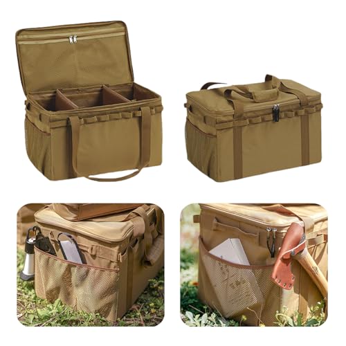 Waterproof Oxford Camping Essentials Bag - 50L+Durable Duffel for Hiking, Fishing & Survival Gear, Heavy-Duty Travel Organizer with Waterproof Compartments4