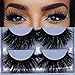 5 Pairs Mink Hair 3D Lashes Dramatic Makeup Strip Eyelashes 100% Siberian Fur Fake Eyelashes Hand-made False Eyelashes (K02)