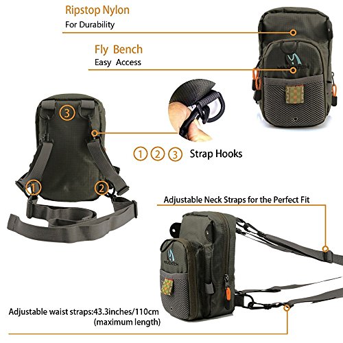 M MAXIMUMCATCH Maxcatch Mochila de Pecho para Pesca con Mosca Liviana y Compacta miniatura 2