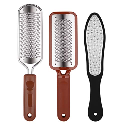 Yarlung 3 Pack Colossal Foot Rasp File, Professional Pedicure Rasp Cracked Skin Corns Callus Remover, Stainless Steel Surface Foot Scrubber for Extra Smooth and Beauty Foot
