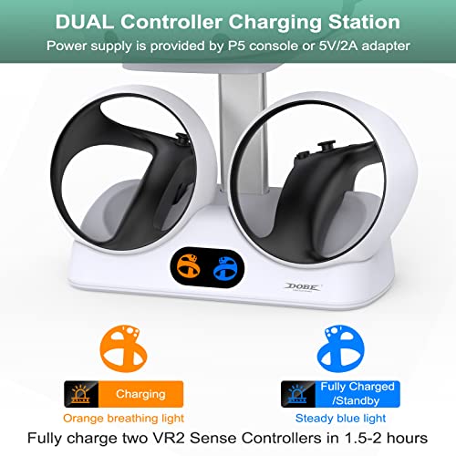 Image of FASTSNAIL Charging Stand for PlayStation VR2 | Vertical PS VR2 Headset & Sense Controller Charge Dock Station with USB-C Cable for PS5 VR2 Games Accessories