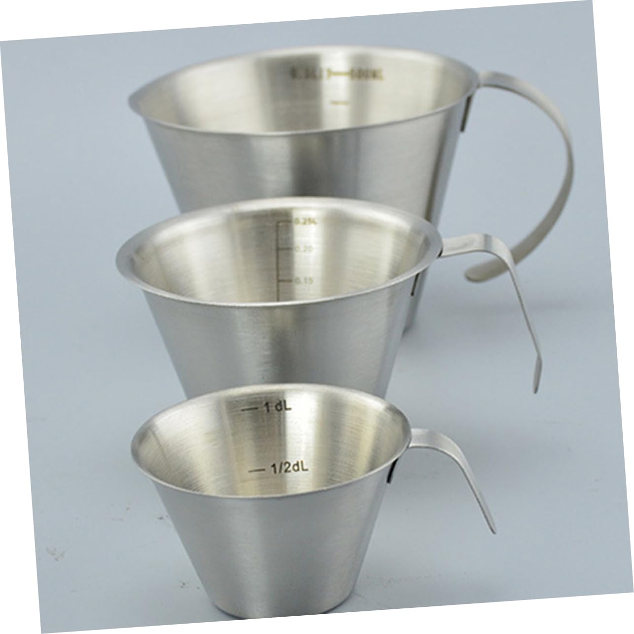 2piezas Vaso Medidor Inoxidable Taza De Graduada Jarra Resistente y De Limpiar Para Cocina