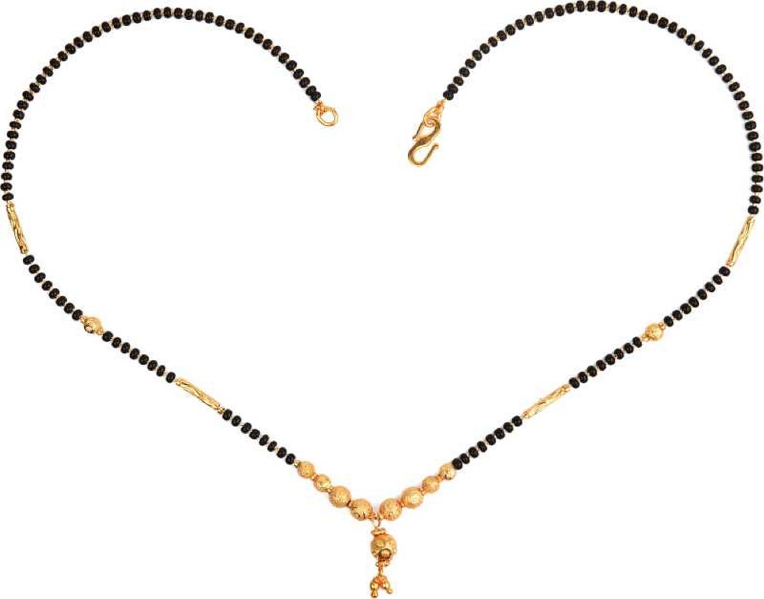 SONI DESIGNS Traditional Gold Plated Pearl Mangalsutra With Black Bead Chain for Women(112) (B0CHK3PWXJ) Amazon Price History, Amazon Price Tracker