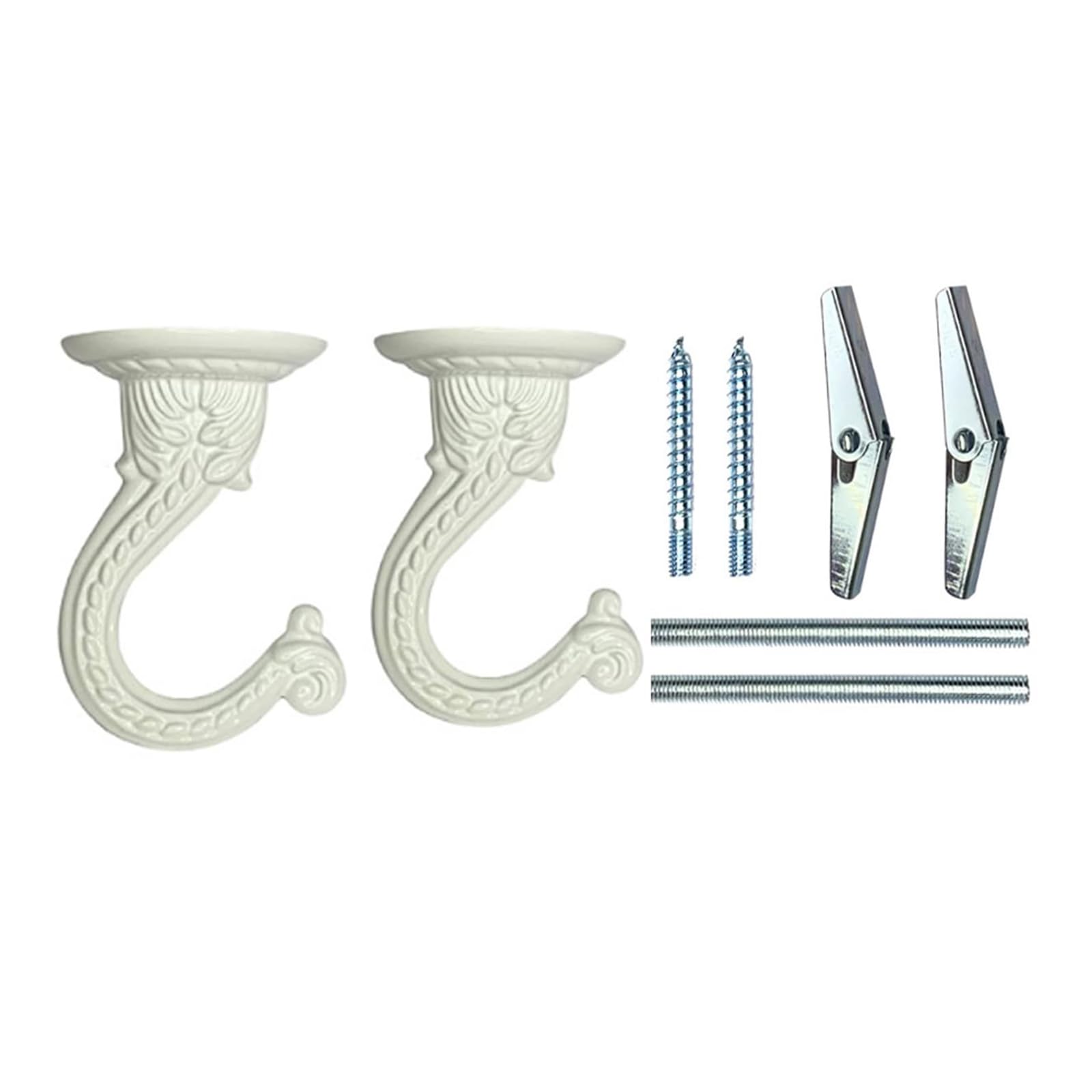 Tsophreniq 2Pcs Multipurpose and Sturdy Metal Hooks for Ceiling and Wall Installation Perfect for Home and Store Decorations Proof Hooks