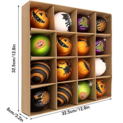 SVNVIOZ 16 palline di Halloween da 80 mm