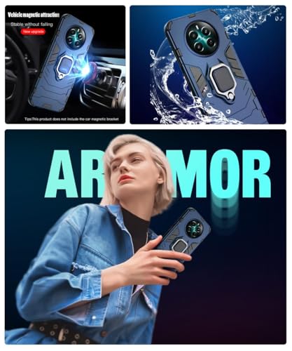 Image of AIBEX Armor Back Cover Compatible for Realme 14 Pro Lite /Realme 13 Pro 5G / Realme 13 Pro Plus 5G| Rugged Shockproof Case with Ring Holder & Kickstand | Military-Grade Protection |Magnetic Car Mount