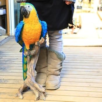 Amazon.co.jp: 雑貨 置物 フィギュア：インコ青 超特大* 大型ヤマト便