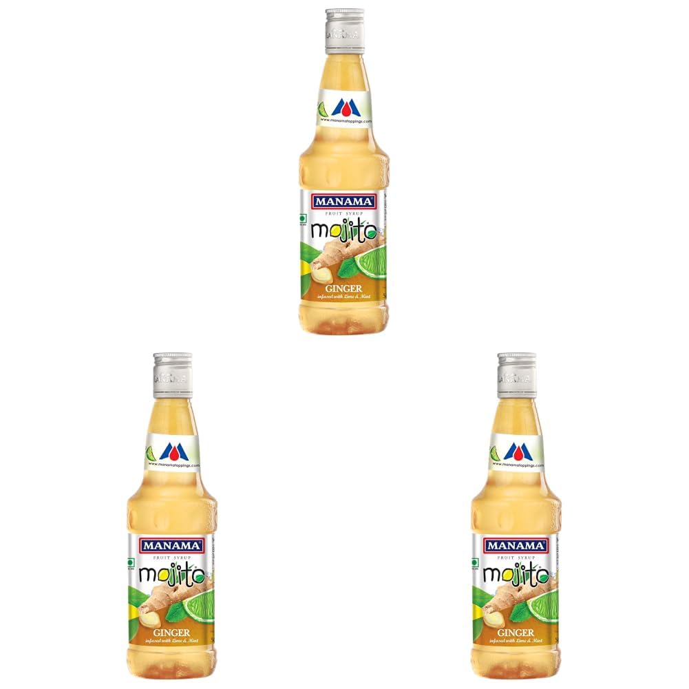 Manama Ginger Mojito Syrup 500ML for Cocktails and Mocktails, Ginger Syrup (Pack of 3)-image-34
