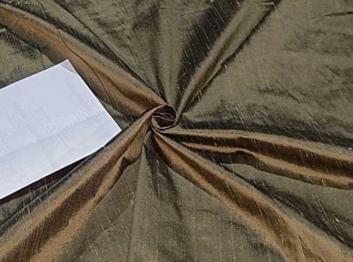 Soie pure Dupioni marron doré et noir, l'histoire d'un tissu d'exception
