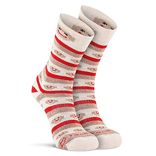 Fox River Women's Red Heel Monkey Swings Merino Wool Knee-High Socks