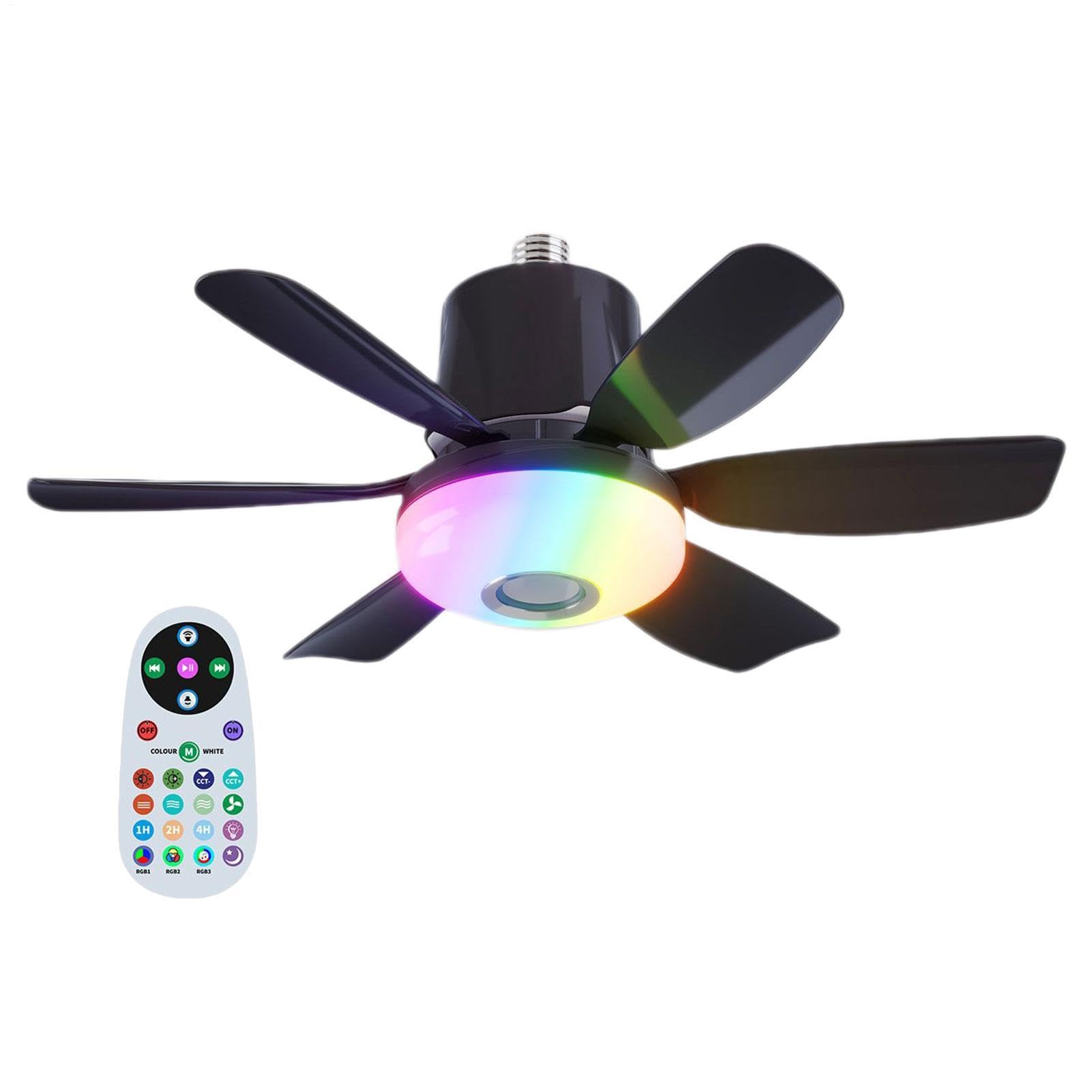 Ventilateur de plafond moderne avec haut-parleur pour studio et appartement