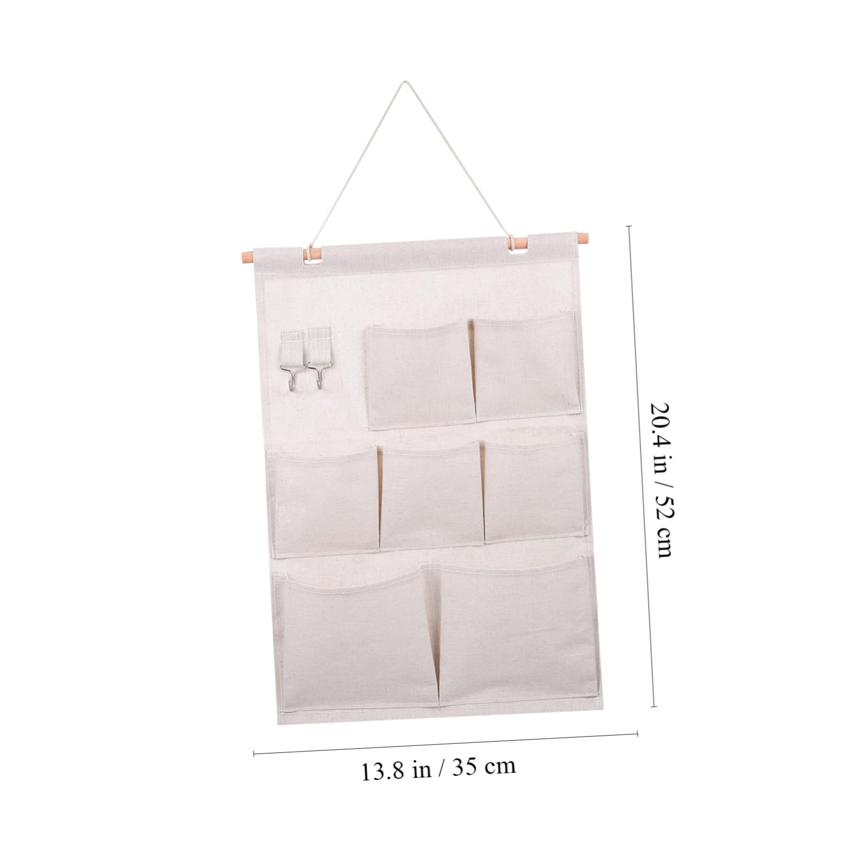 MUCKLILY Hanging Closet Organizer Space Saving Wall Storage with Multi Pocket Design for Bedroom for Remotes Jewelry Mail and More