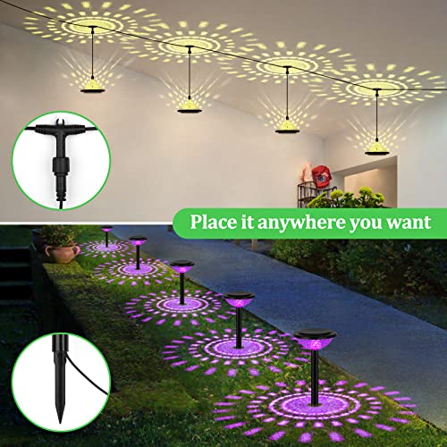 Brightever 8-Pack Outdoor Pathway Lights With Remote Controller, Low Voltage Color Changing Led Landscape Lighting, Warm White Garden Lights Waterproof For Walkway Backyard Lawn Decoration #TOP5