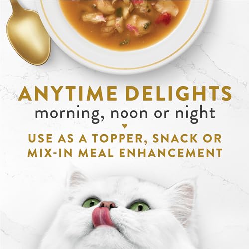 PURINA Fancy Feast Lickable Wet Cat Food Broth Topper Seafood Bisque and - (16) 1.4 oz. Pouches - image 4