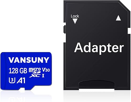 Miniatura 2 de Vansuny Tarjeta Micro SD 128GB Tarjeta de memoria microSDXC con adaptador SD A1 App Performance V30 4K Grabación de video C10 U3 Micro SD para