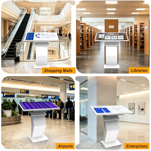 Image of 43 inch Touch Screen Kiosk, Windows11 System(8+128g), K-Style Stand Inquiry Machine, Human-Machine Interaction Smoothly for Mall Navigation /Self-Ordering /Advertising /Retail Store