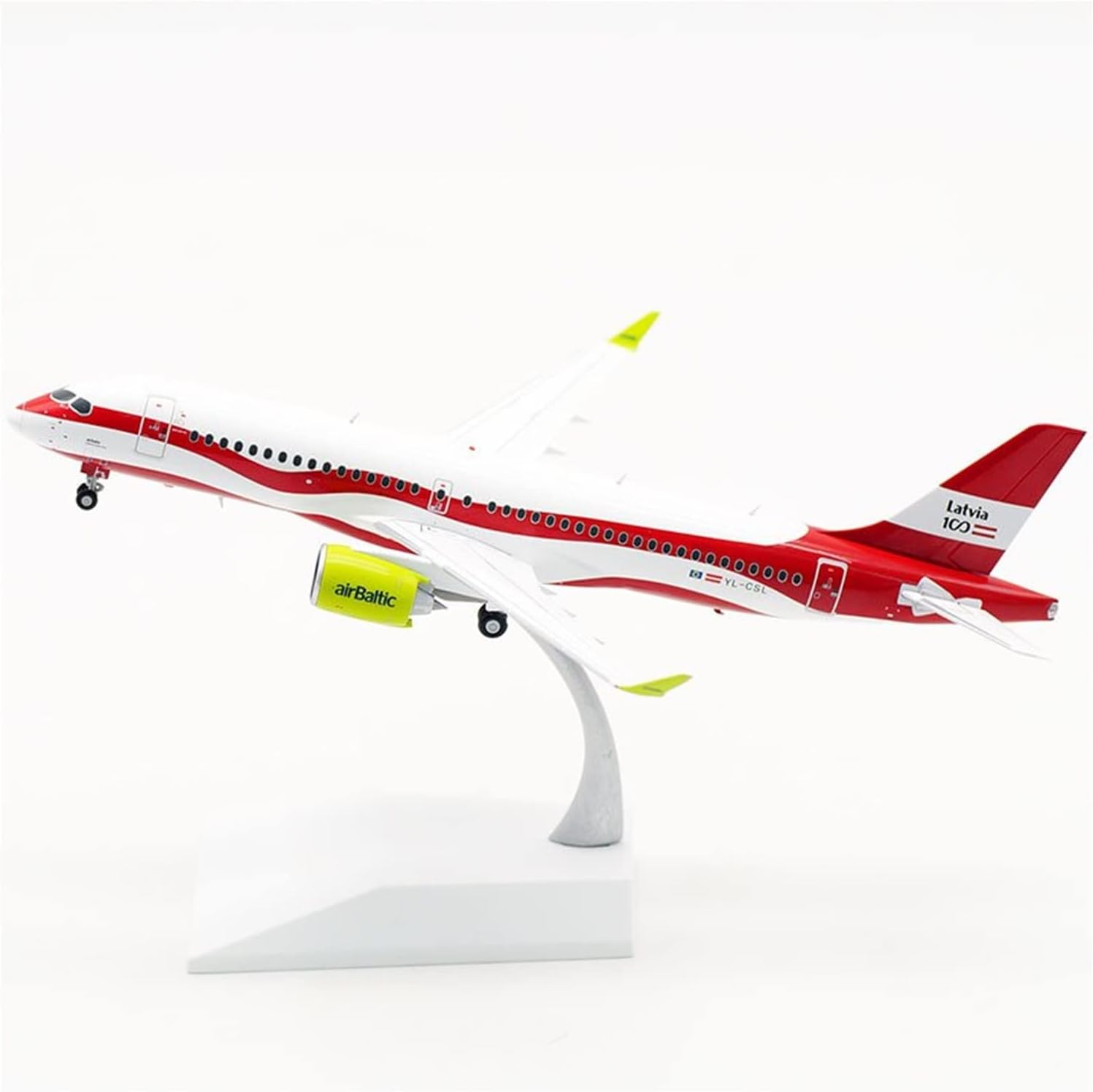 1 200 Fit for A220 YL-CSL Airlines Alloy Metal Model Aircraft Collectible Plane with Base Landing Gear Hobby Playgame Kit