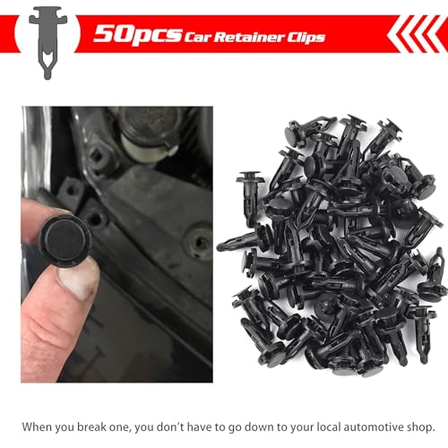 Image of OTUAYAUTO 50Pcs Rivet Retainer Fender Bumper Fasteners Clips, OEM# 52161-02020 9mm Nylon Push-Type Automotive Clips for Toyota Tacoma Yaris Camry Tundra Sienna 4Runner Avalon Matrix Highlander