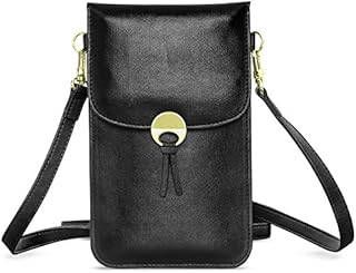MoKo Cell Phone Bag, Multi-pocket Crossbody Pouch with Shoulder Strap Fits iPhone SE 3 2022/13 Pro/13/13 Mini/12 Mini/SE 2020/11 Pro Max/Xs Max/XR/Xs/X, Galaxy Note 10/Plus/S10e/S10/S10 PLUS, Black