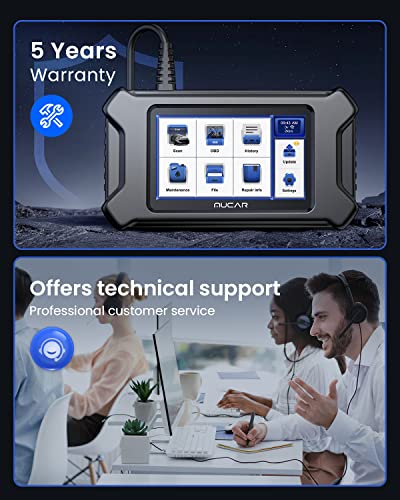 Mucar Cs5 Obd2 Scanner - Professional Car Diagnostic Tool For Engine, Transmission, Abs, Srs, Bcm Systems - Battery Test - Dtc Library - Auto Vin - Lifetime Free Updates - Android 7.0 #TOP6