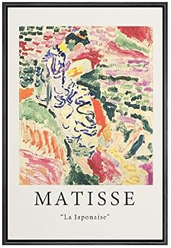 wall26 Framed Canvas Print Wall Art La Japonaise Flower Garden by Henri Matisse Historic Cultural Illustrations Fine Art