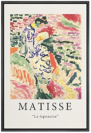wall26 Framed Canvas Print Wall Art La Japonaise Flower Garden by Henri Matisse Historic Cultural Illustrations Fine Art