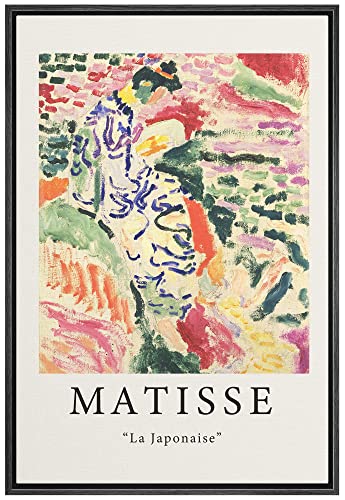 wall26 Framed Canvas Print Wall Art La Japonaise Flower Garden by Henri Matisse Historic Cultural Illustrations Fine Art