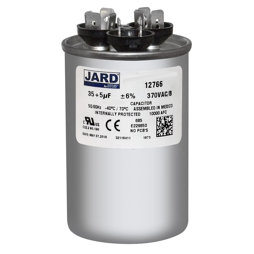 35 + 5 uf MFD 370 Volt VAC - Replaces GE 97F9834 Round Dual
