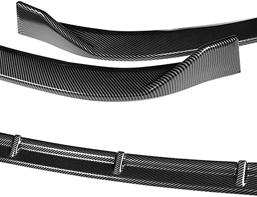 3PCS Front Bumper Lip Kit fit for compatible with 2013-2015 Nissan Sentra, STP-Style Splitter Trim Protection Spoiler, Air-Dam-Chin-Diffuser (Carbon Fiber Look Style)
