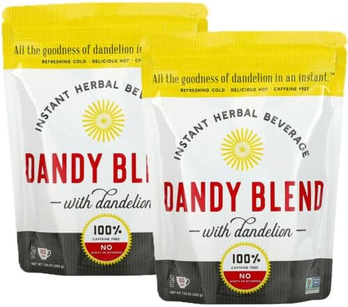 Two 100 Cup Bags of Dandy Blend Instant Herbal Beverage with Dandelion, Two 7.05 oz. Bags