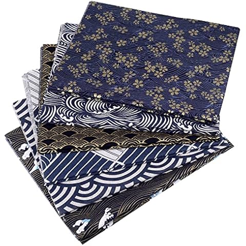 6pcs Ethnic Pattern Cotton Fabric Squares Cover