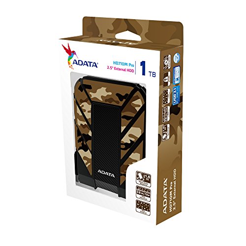 Image of ADATA HD710M Pro 1TB USB 3.2 Rugged Waterproof /Dustproof /Shockproof External Hard Drive AHD710MP-1TU31-CC (Camouflage)