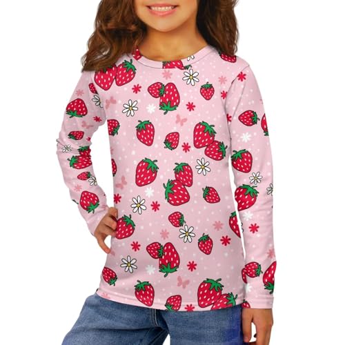 Casual Tee-Shirts for Girls 3-16 Tee Shirt for Winter Thicken Athletic T-Shirt for Outdoor Gift for Birthday