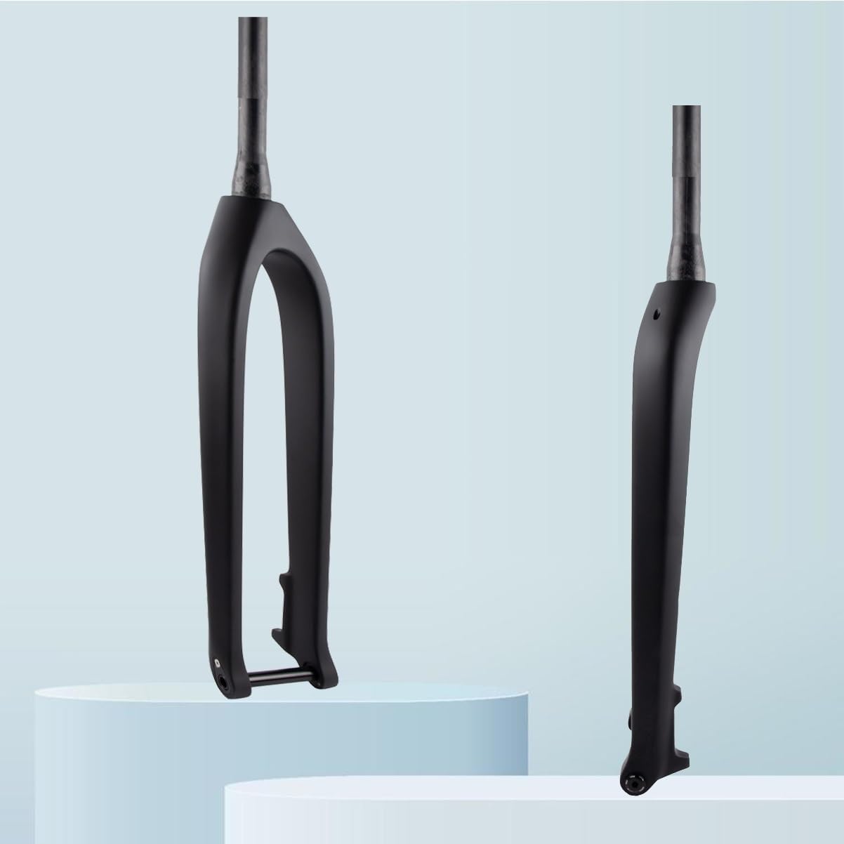 Carbon Fiber Rigid Fork 27.5/29'' Mountain Bike Fork 15x110mm Thru Axle Boost Disc Brake 1-1/2" Tapered Steerer Tube Threadless Front Forks