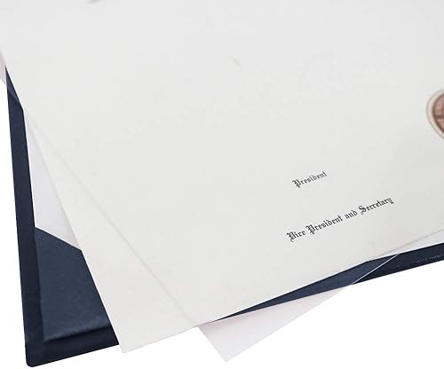 Miniatura 5 de GraduationMall Cubierta impresa para diploma para certificado 8.5 x 11 pulgadas, real, paquete de 1